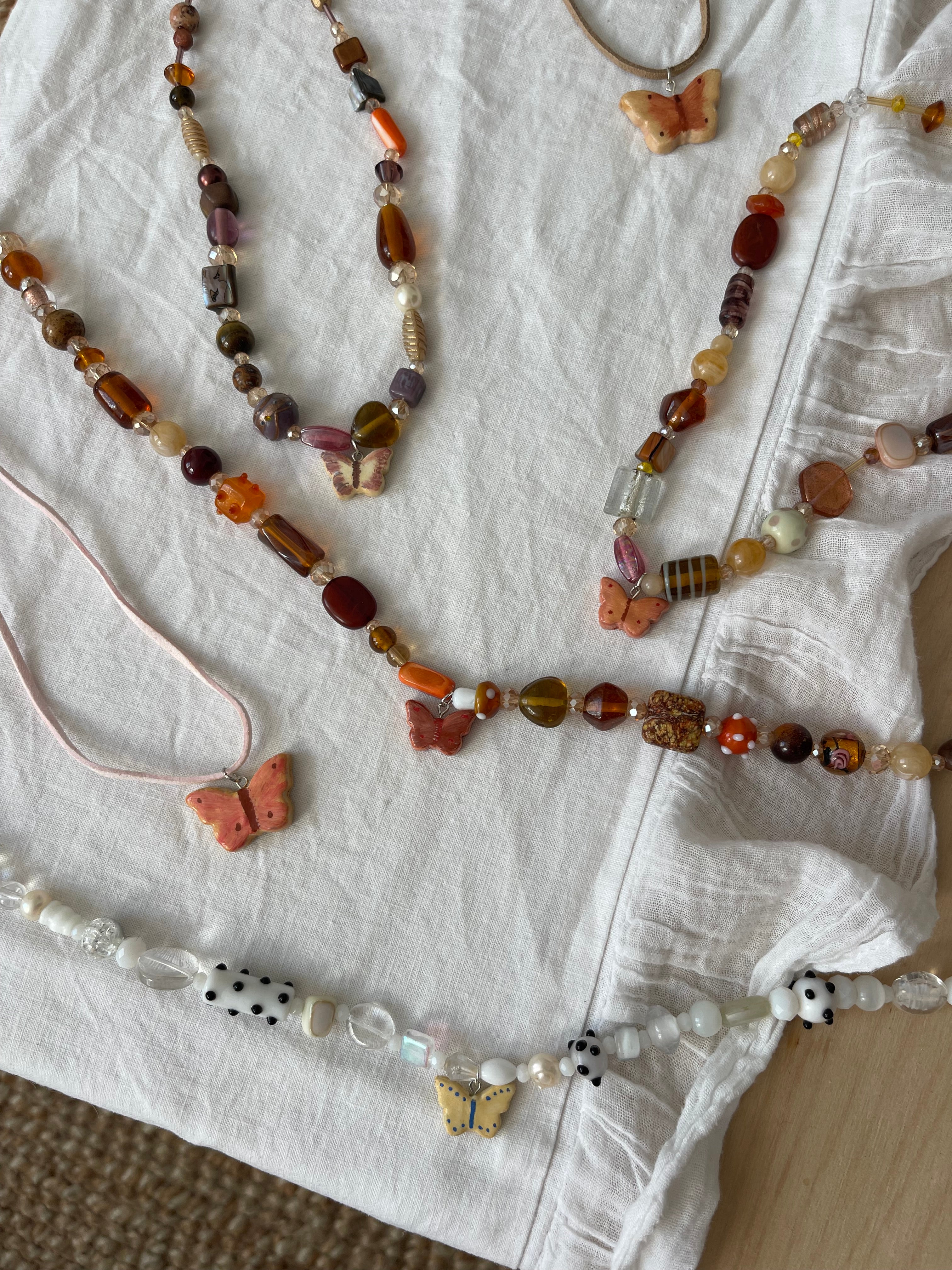 Tonal butterfly necklace