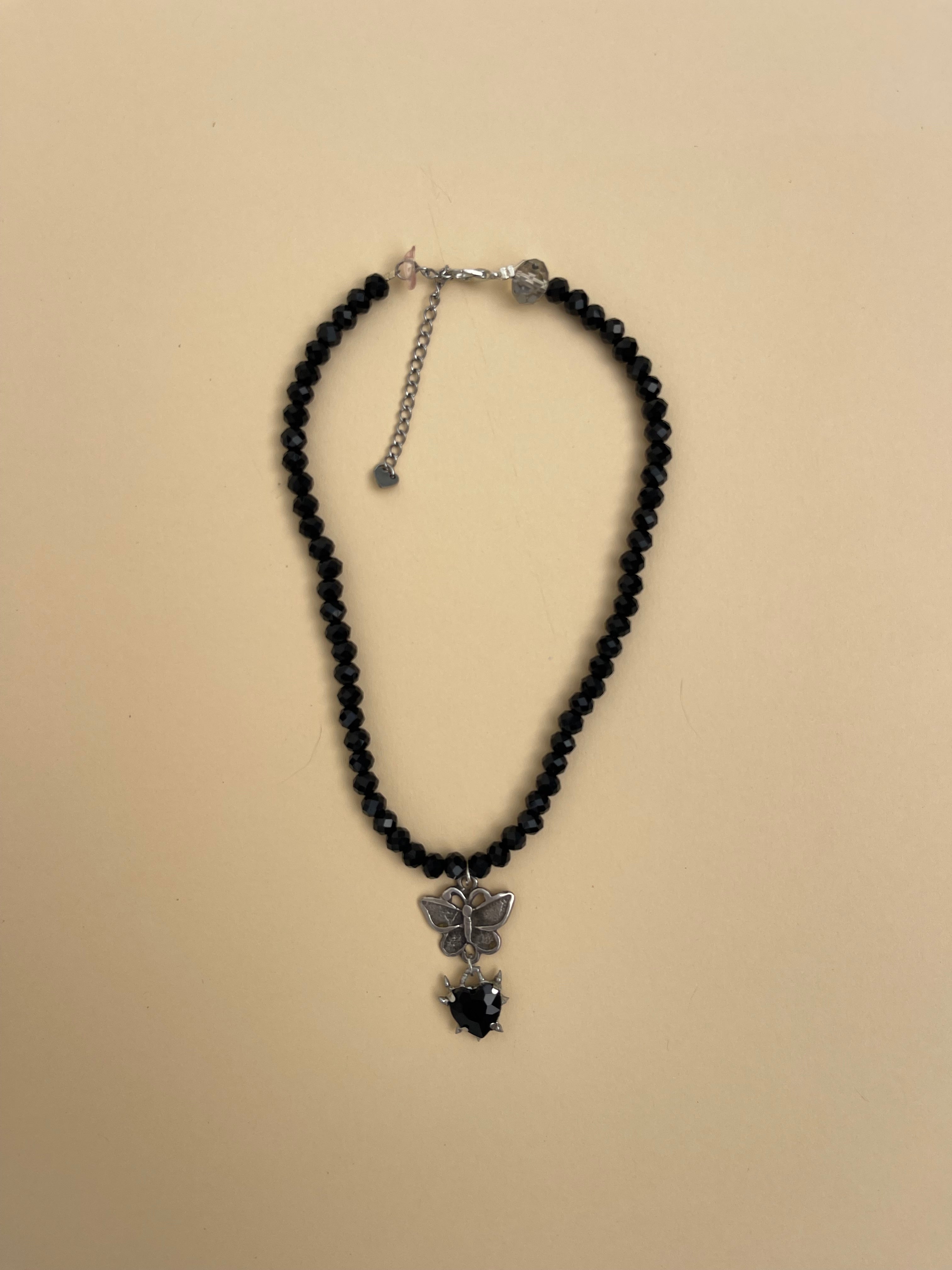 Butterfly spike necklace