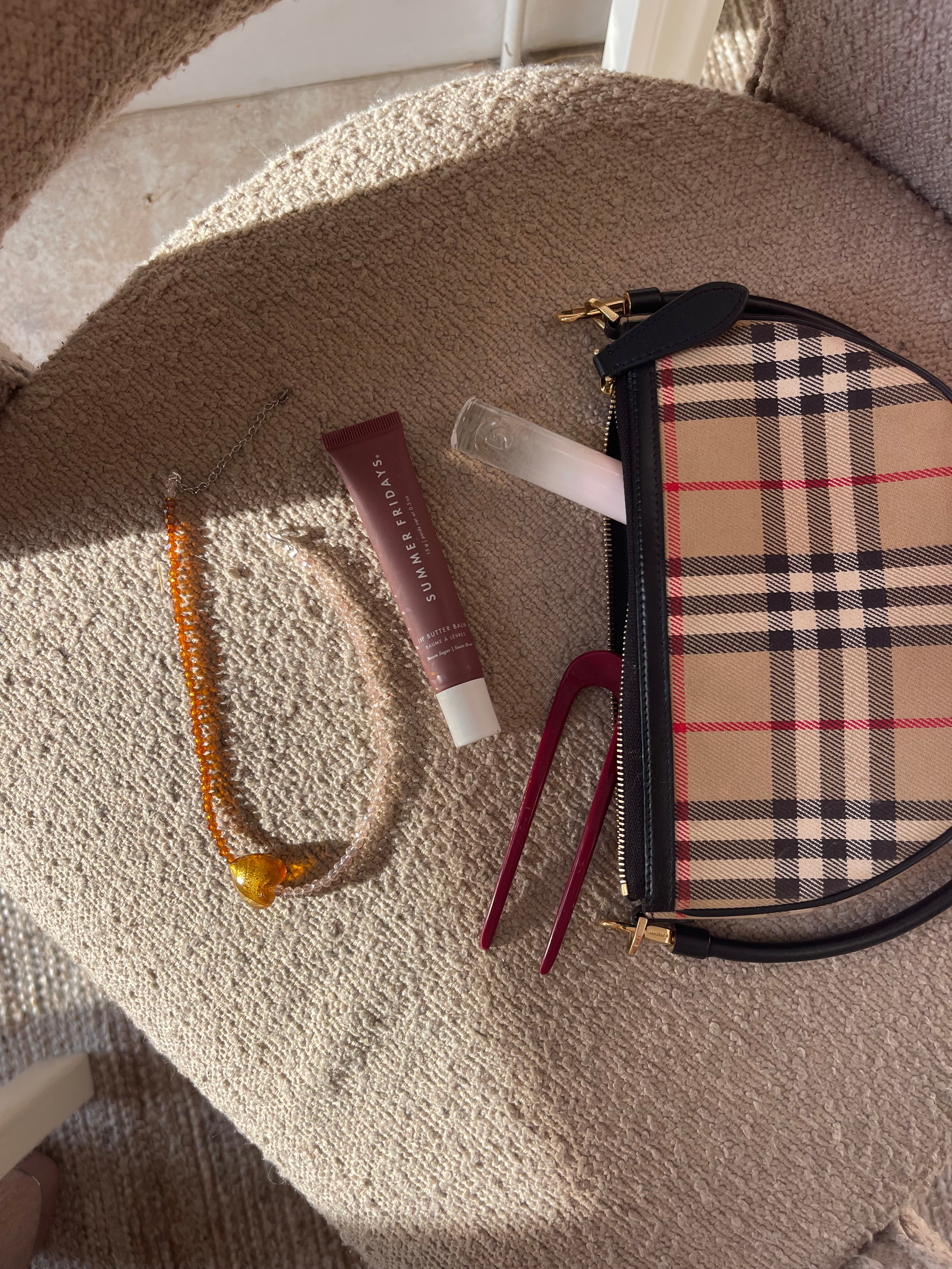 Golden baby pink heart