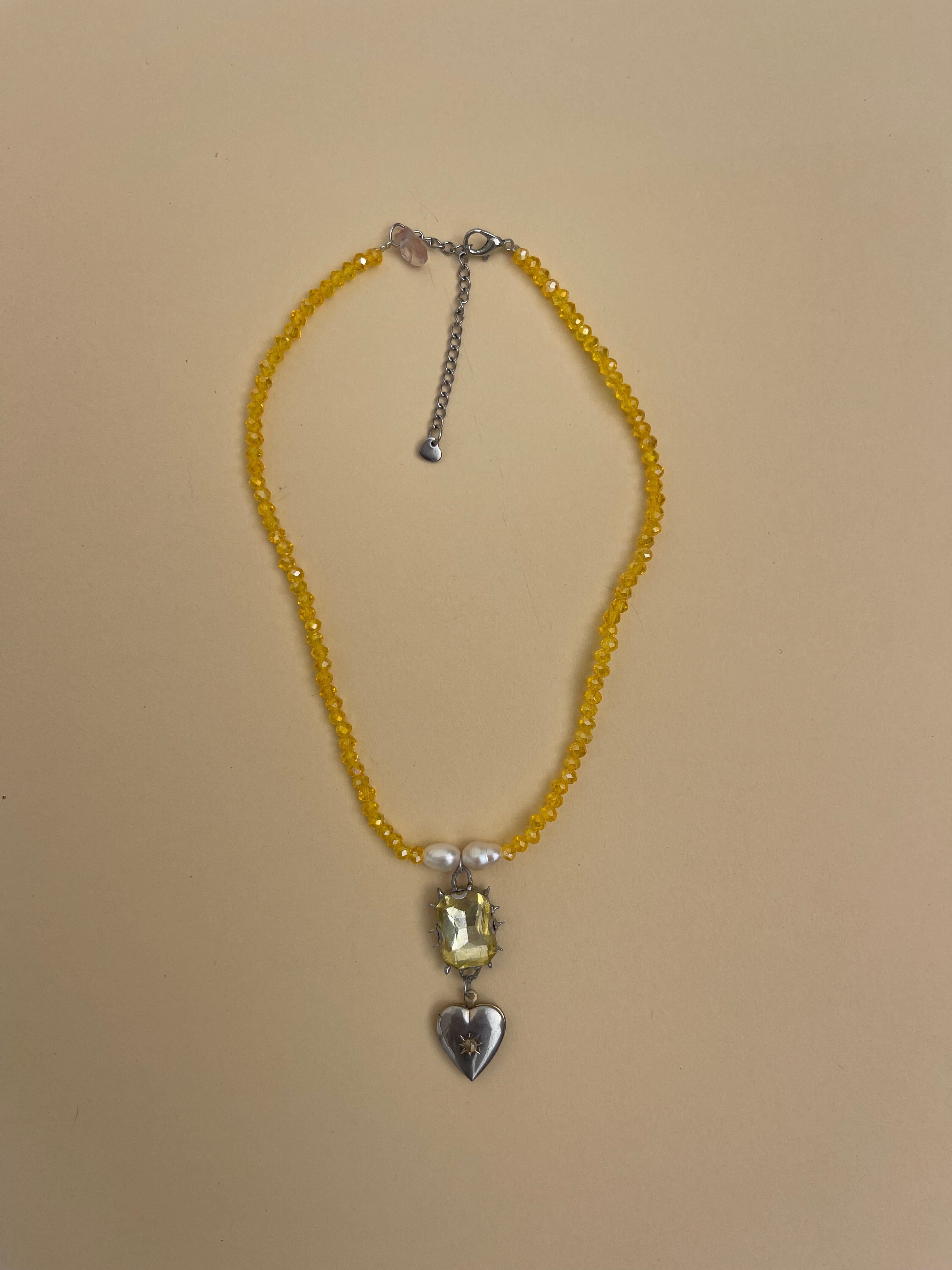 Yellow heart locket