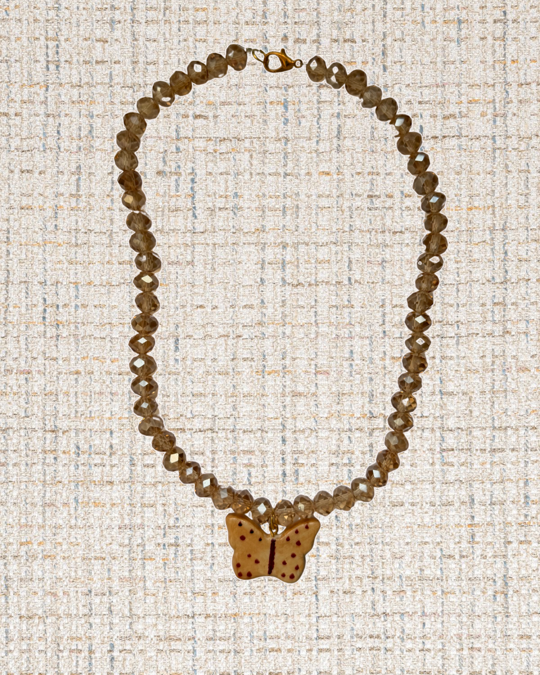 Golden butterfly necklace