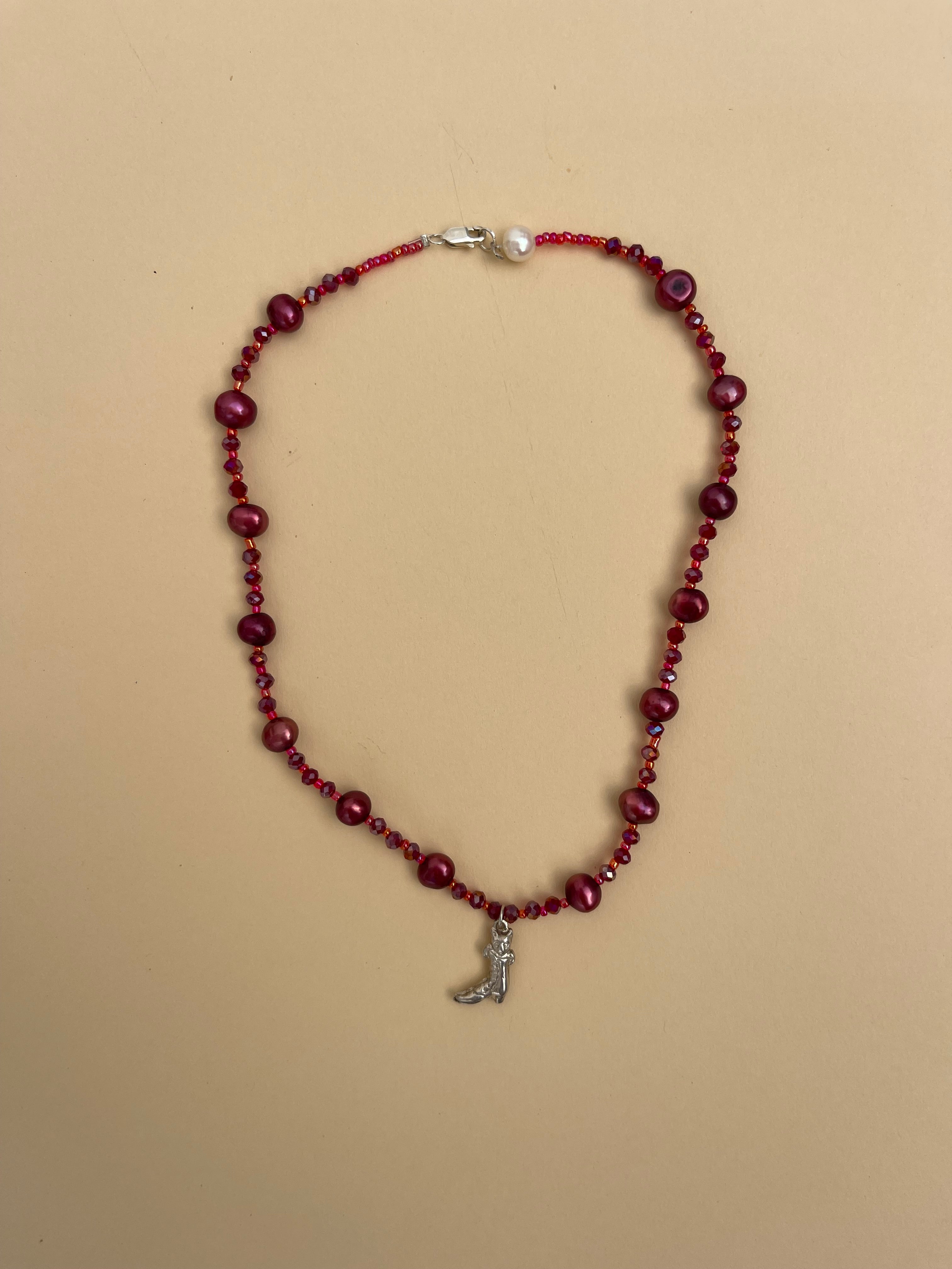 Cat in boot necklace