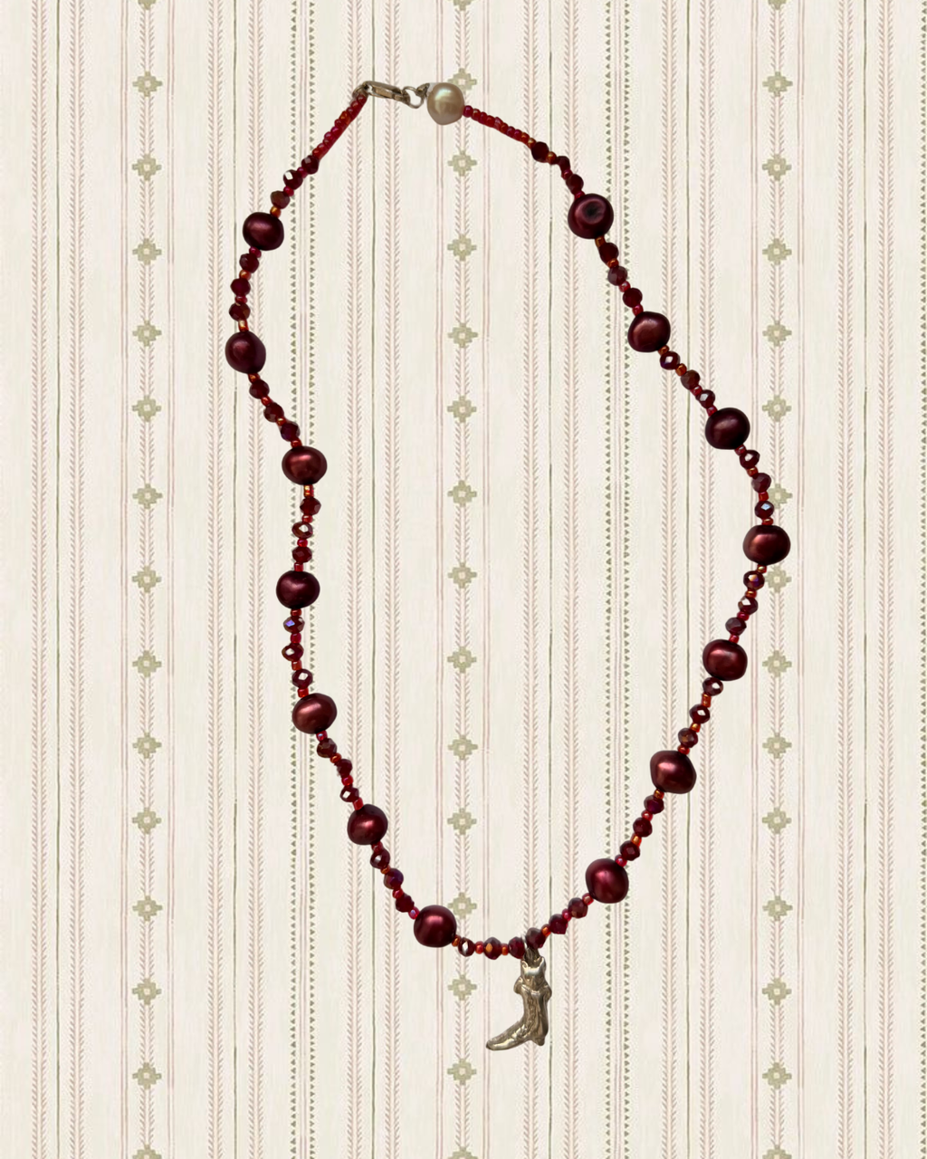 Cat in boot necklace