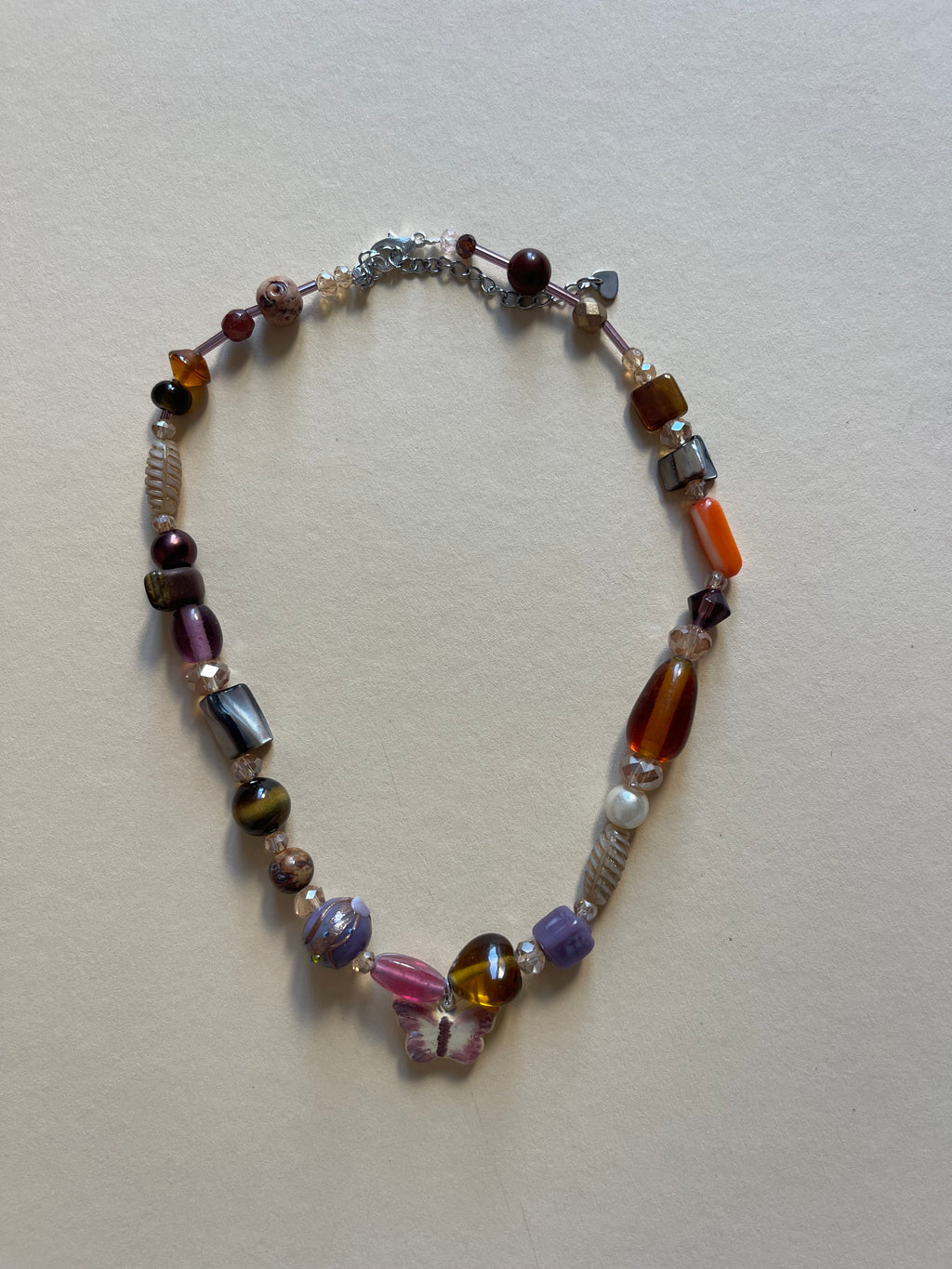 Tonal/ purple butterfly necklace