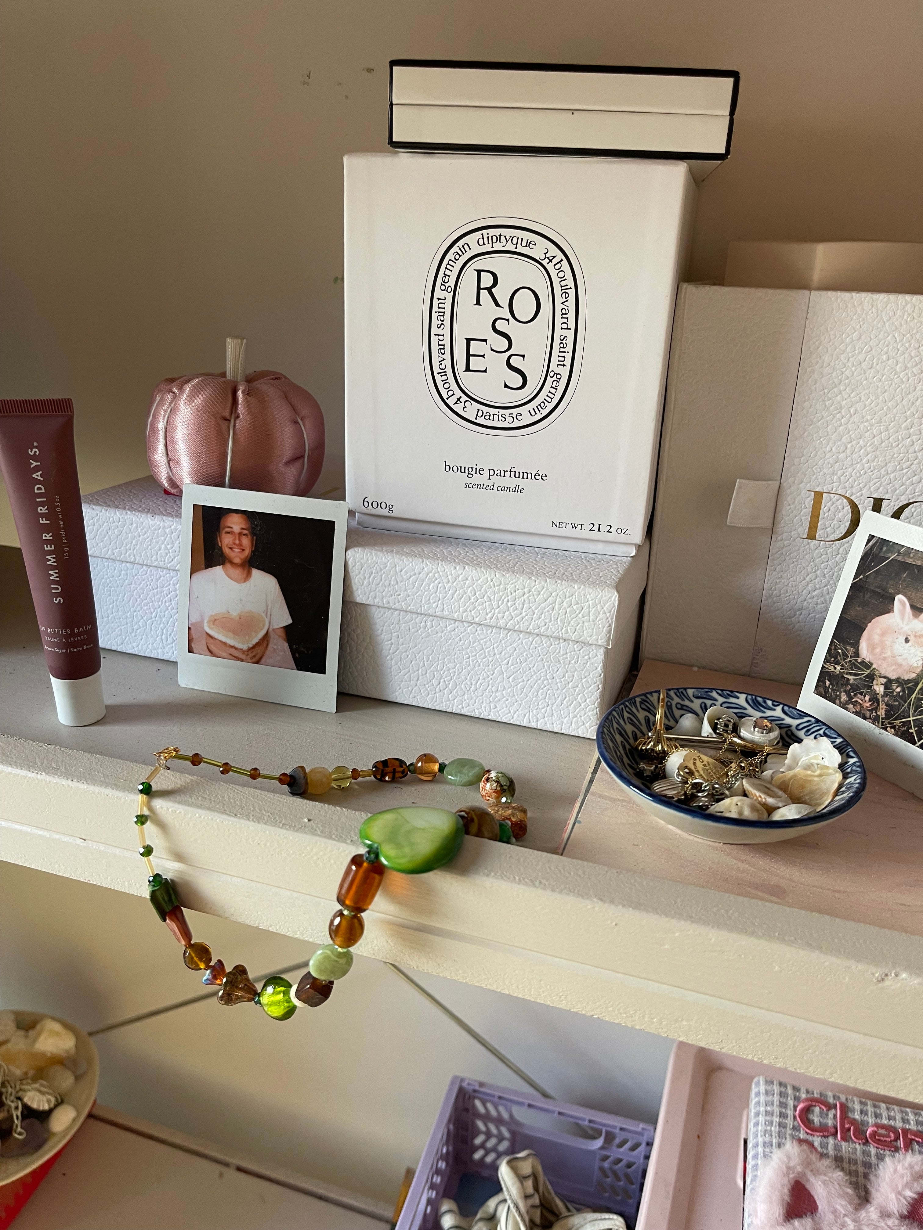 Chunky green and brown choker