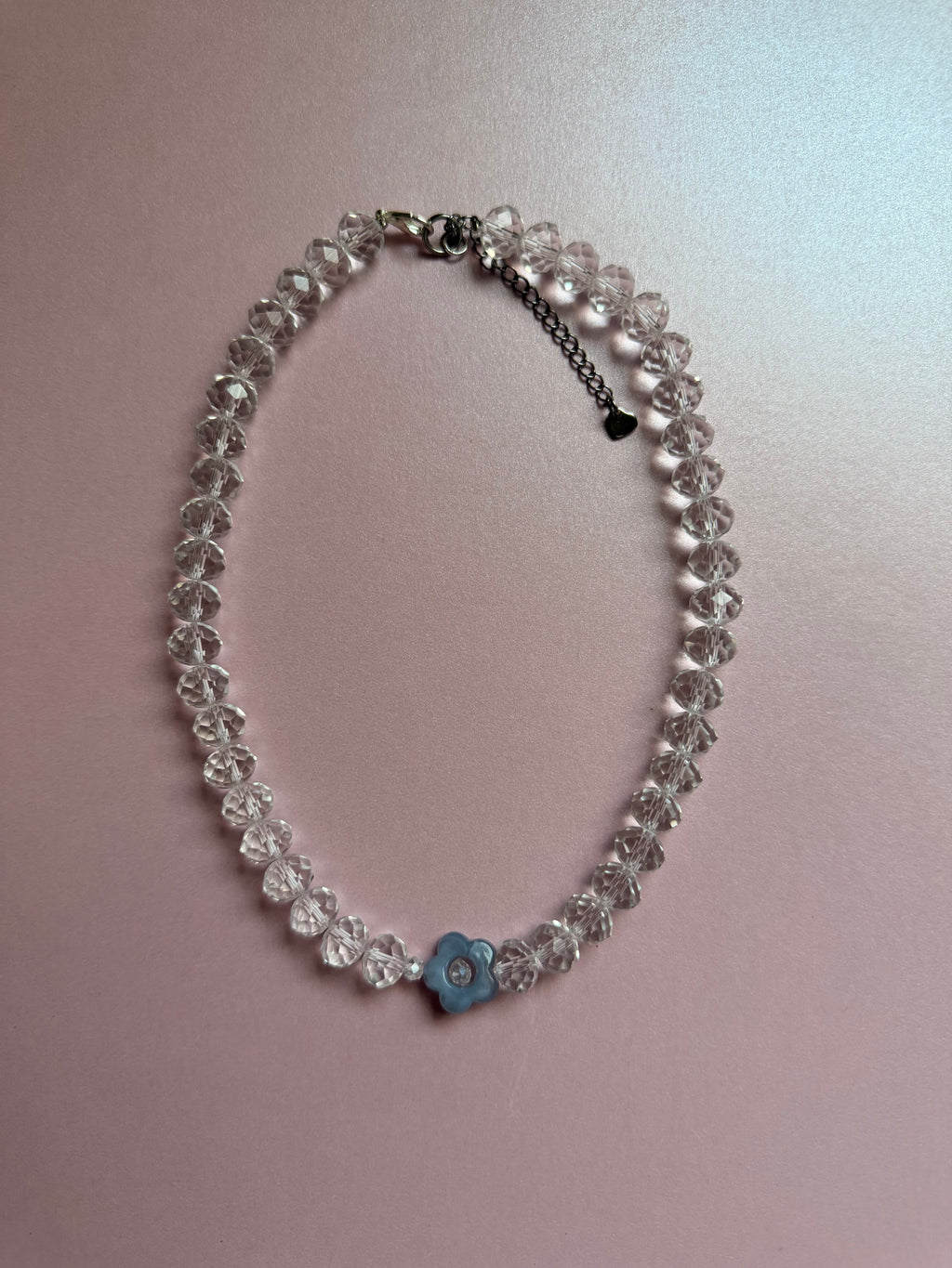 Clear flower necklace