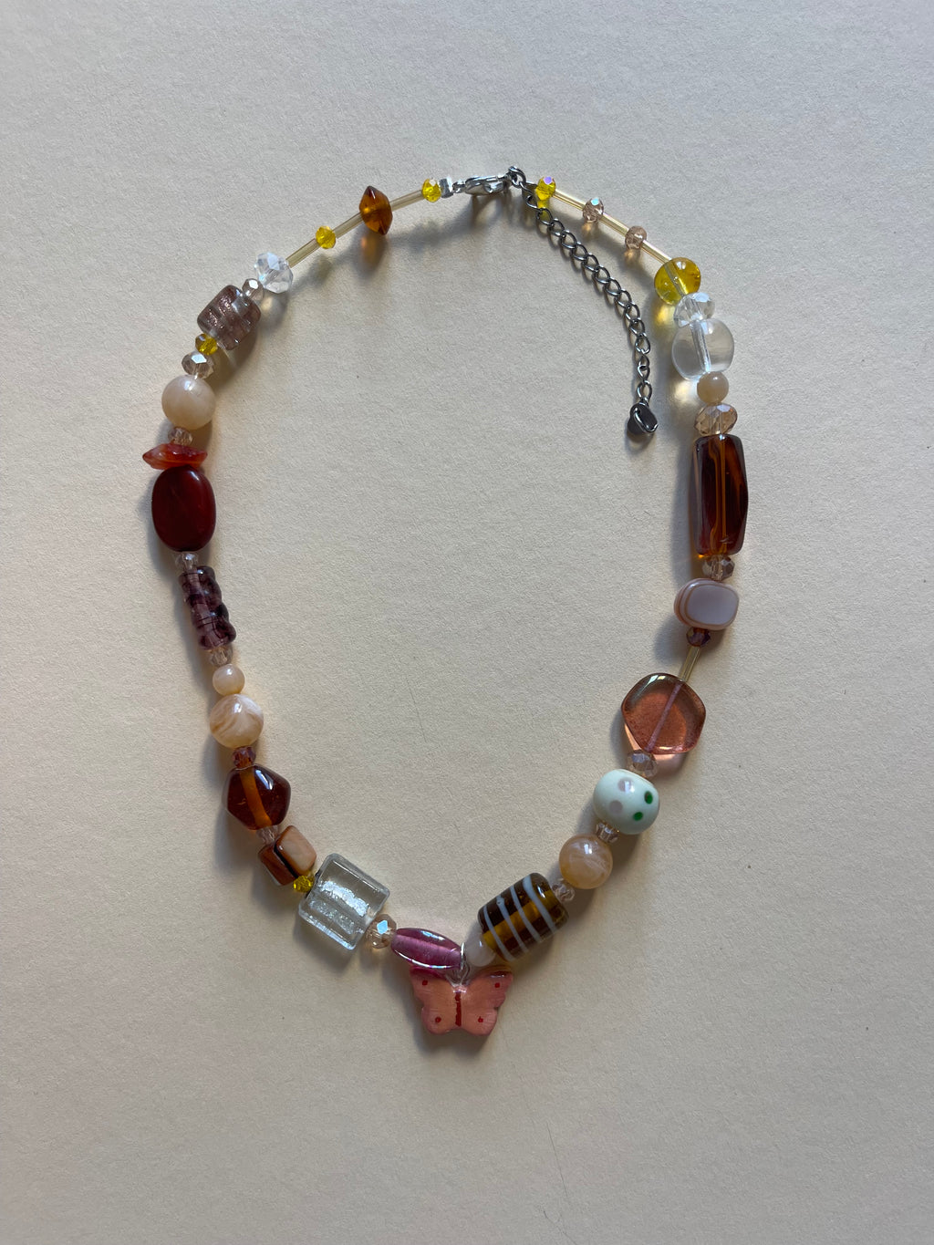 Golden butterfly necklace