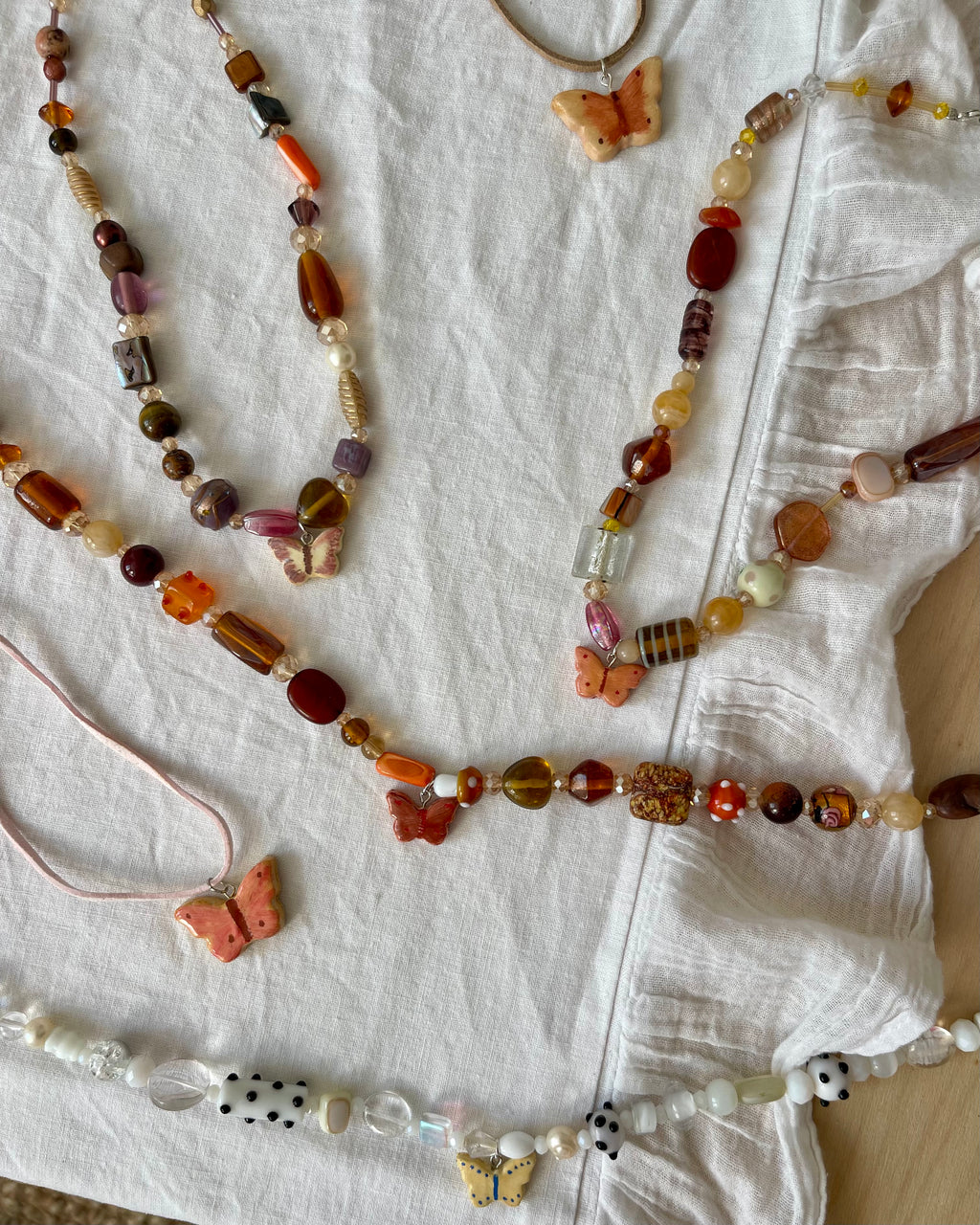 Tonal/ purple butterfly necklace