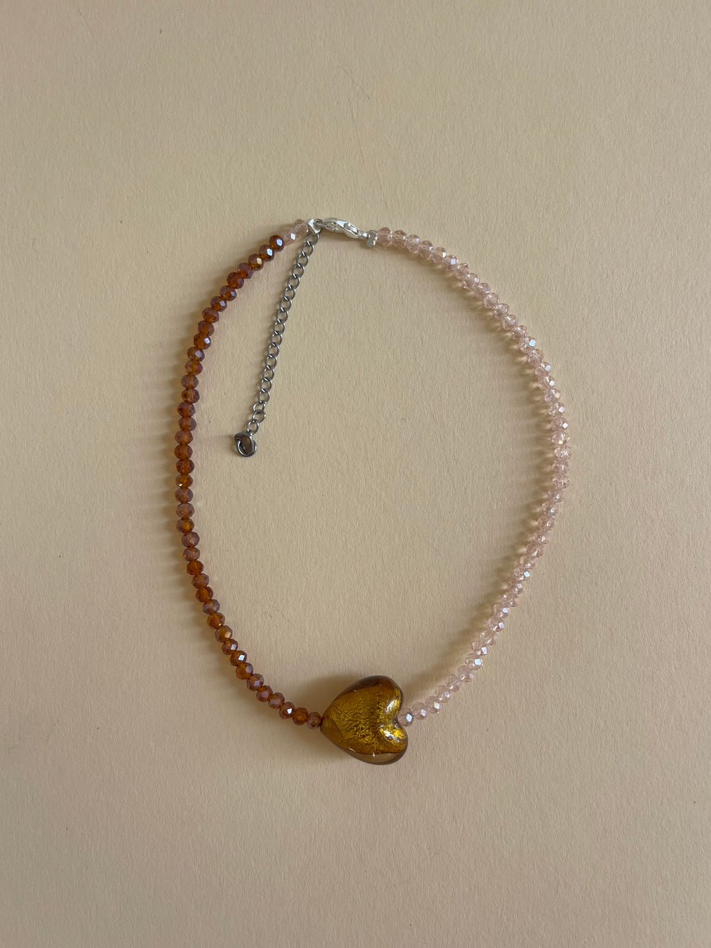 Golden baby pink heart