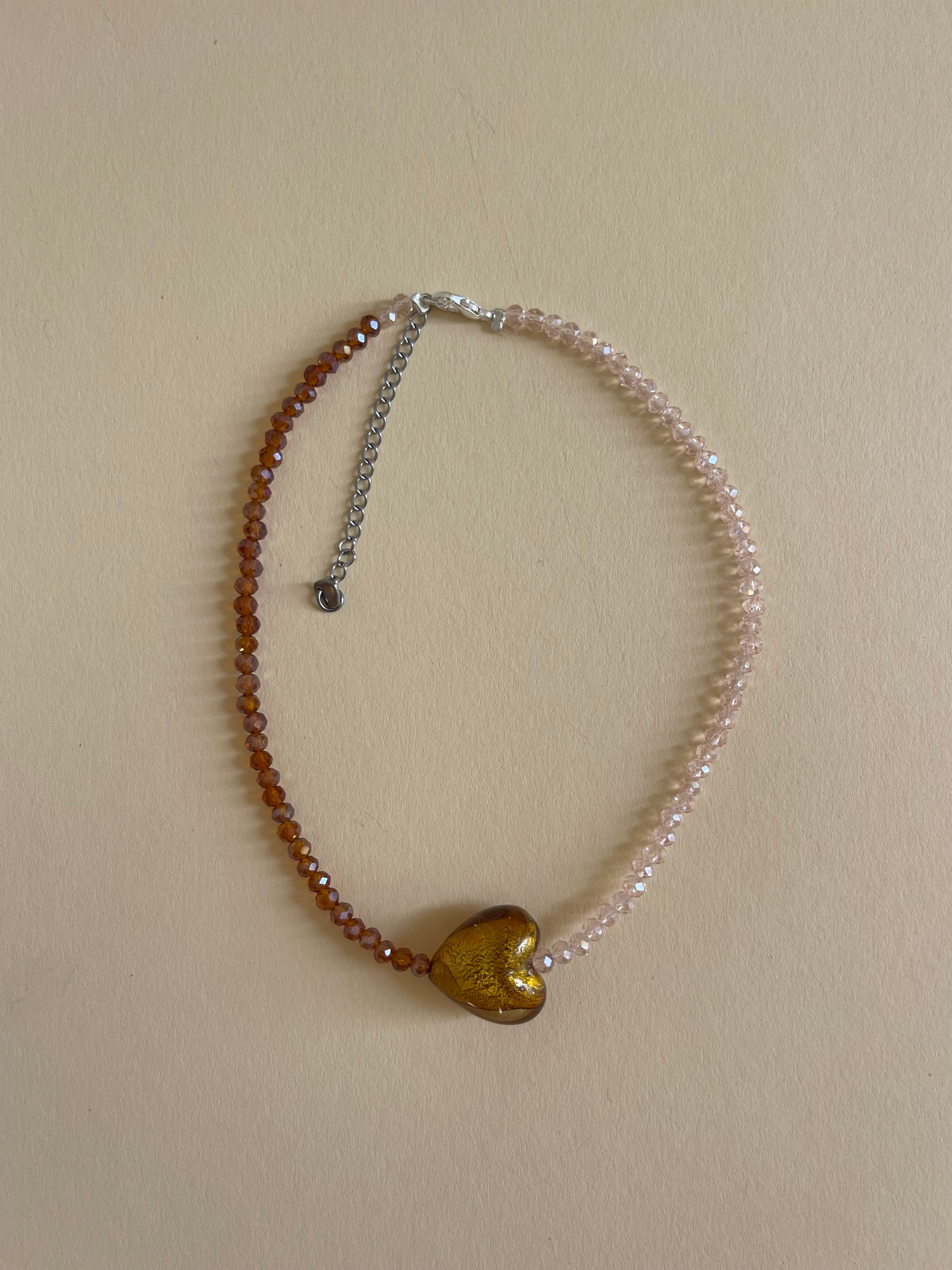 Golden baby pink heart