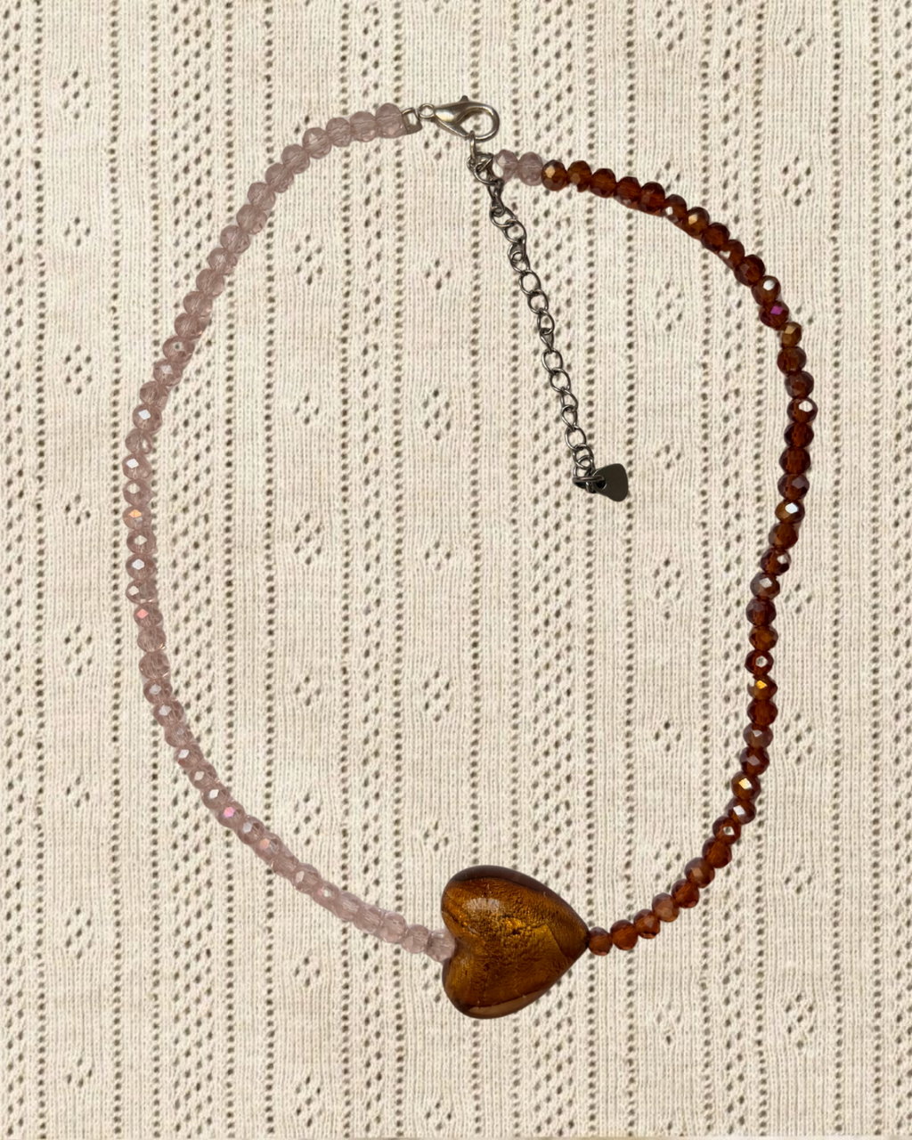 Golden baby pink heart