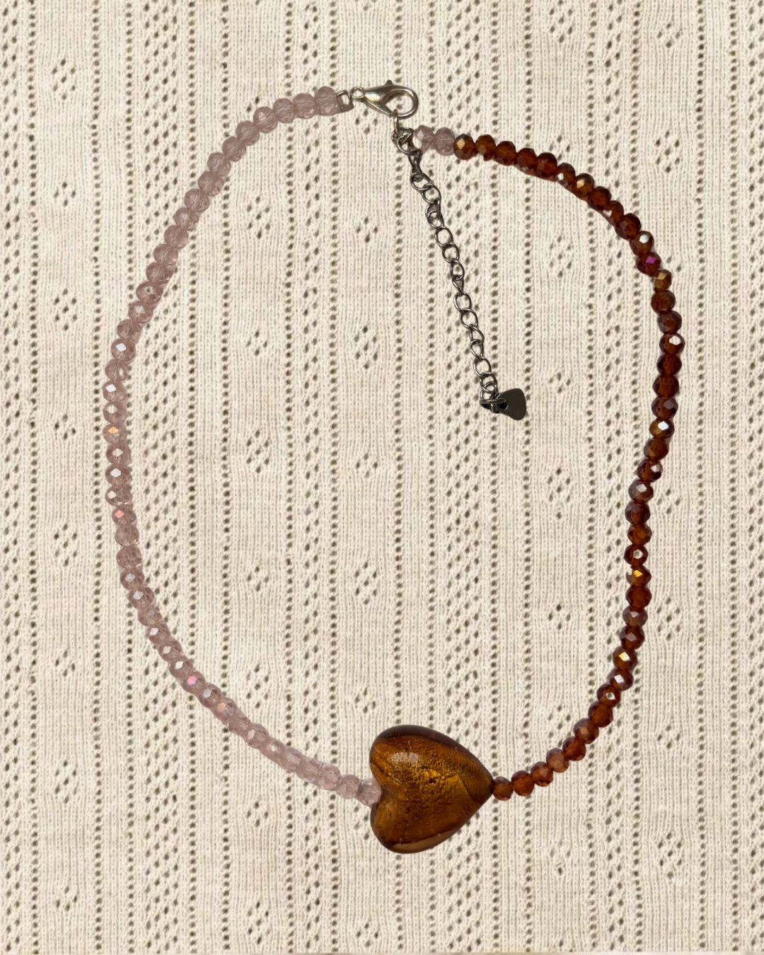 Golden baby pink heart